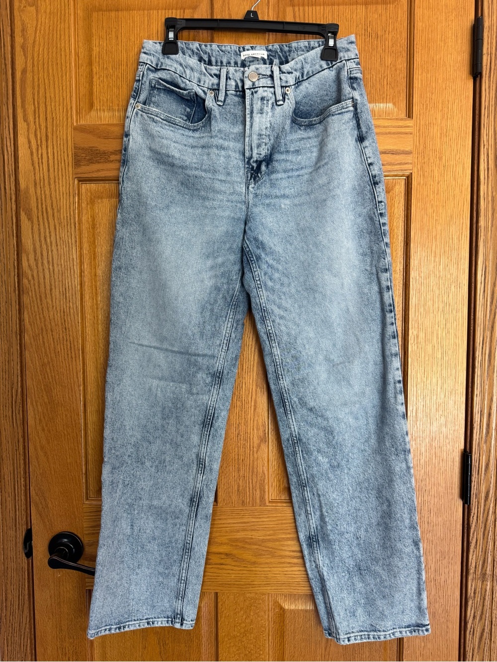 Good American Women’s Jeans Size 6 / 28 Light Wash Straight Leg GN235T INDIGO301